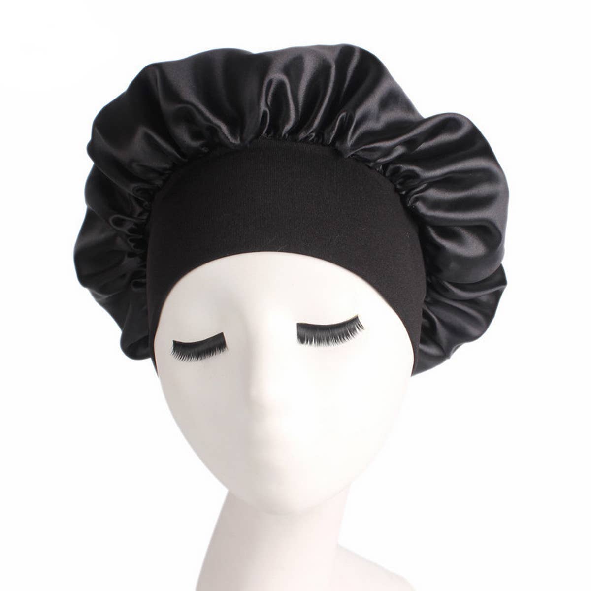 NEW WIDE BRIMMED NIGHTCAP WITH HEADBAND_CWAH1486