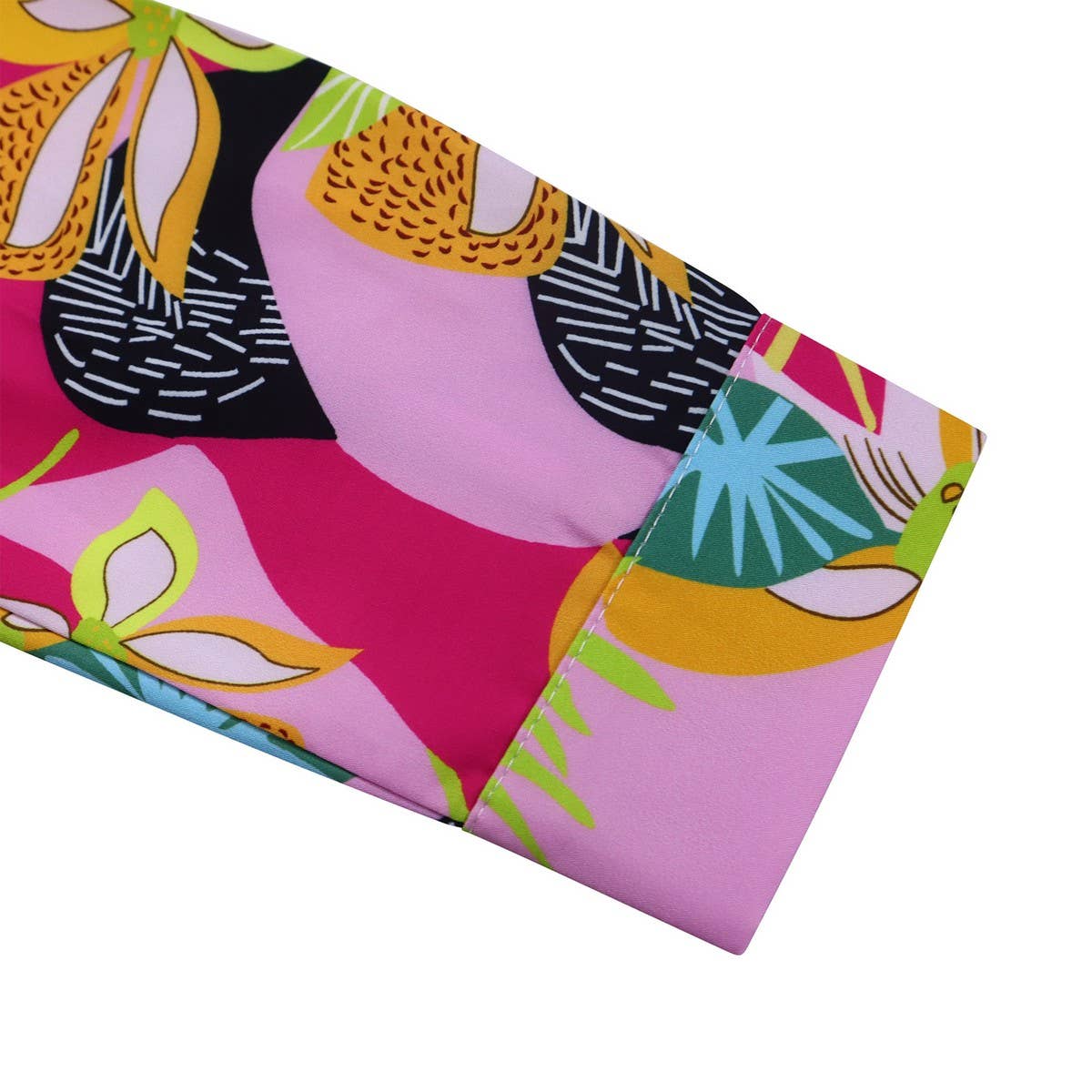 PRINTED TIE SHIRT WIDE LEG PANTS TWO PIECE SET_CWSTB1139