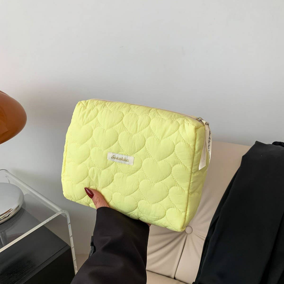 New Love Cotton Cloth Large Capacity Cosmetic Bag_Cwab4427