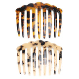 ACETATE HAIR COMB VINTAGE LEOPARD PRINT INSERTCOMB_CWAHA4206