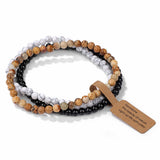 Cwaje4295_Natural Stone Beads Vintage Bracelet
