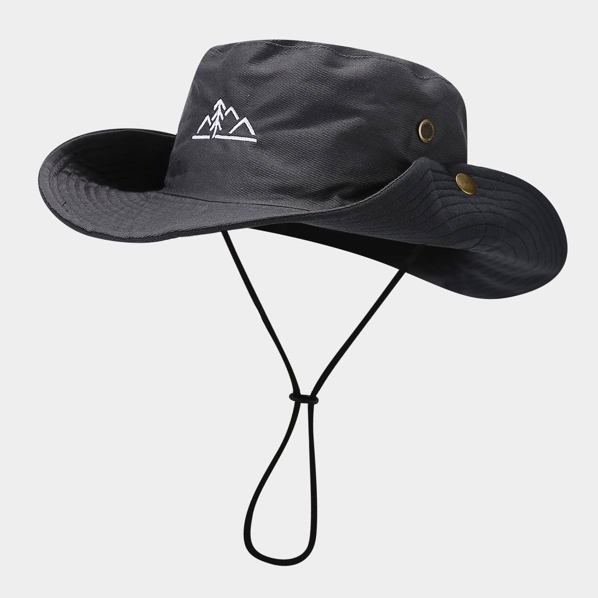 MENS WOMENS EMBROIDERED WIDE BRIM SUN HAT_CWAH3878