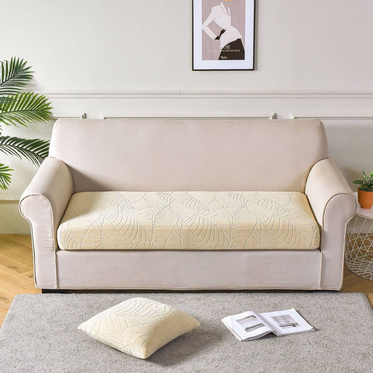 Waterproof Stretch Sofa Cover Solid Jacquard_Cwmm8306