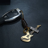 SIMPLE RETRO CREATIVE ALLOY GUITAR KEYCHAIN_CWMM4768
