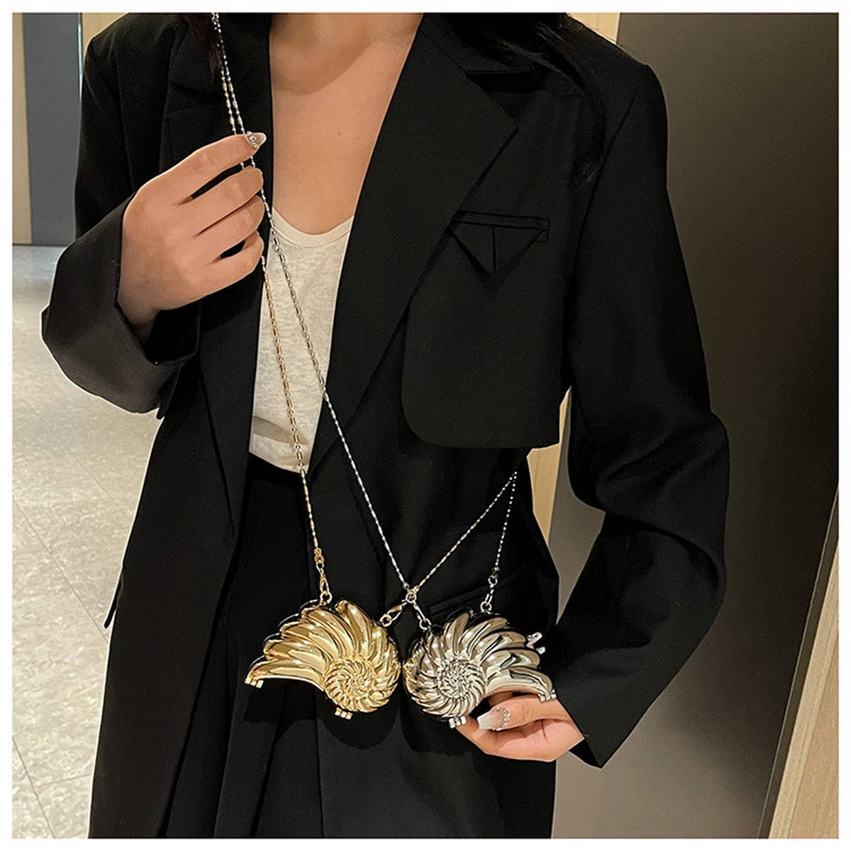 CONCH LIPSTICK CELEBRITY EVENING BAG CLUTCH BAG_CWAB3264