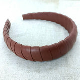 HANDCRAFTED PU LEATHER PADDED HIGH CROWN HEADBAND_CWAHA6334