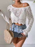 Solid Color Knitted Beach Bikini Swimsuit Smock