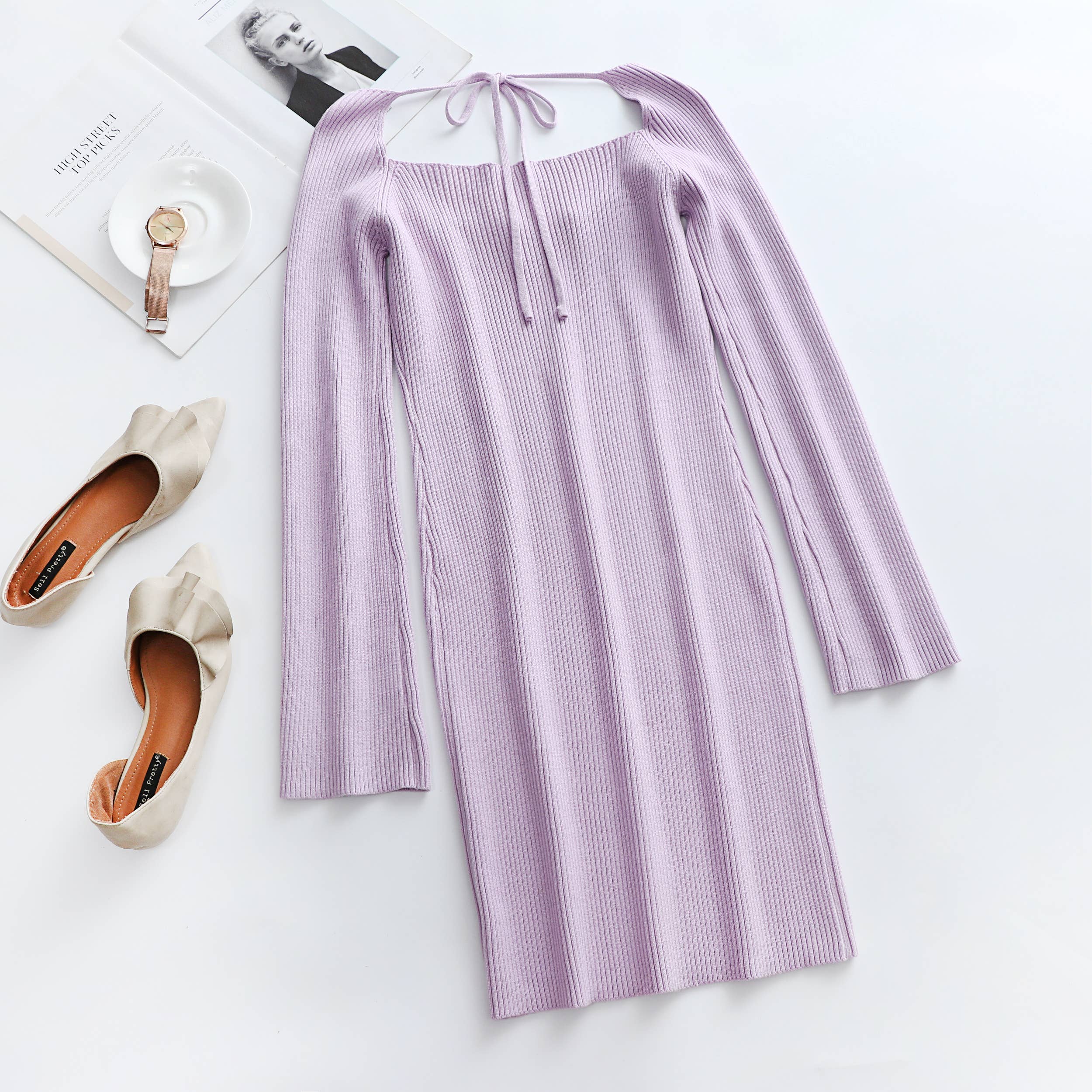 Straight-Leg Pullover With Strap Bottoms