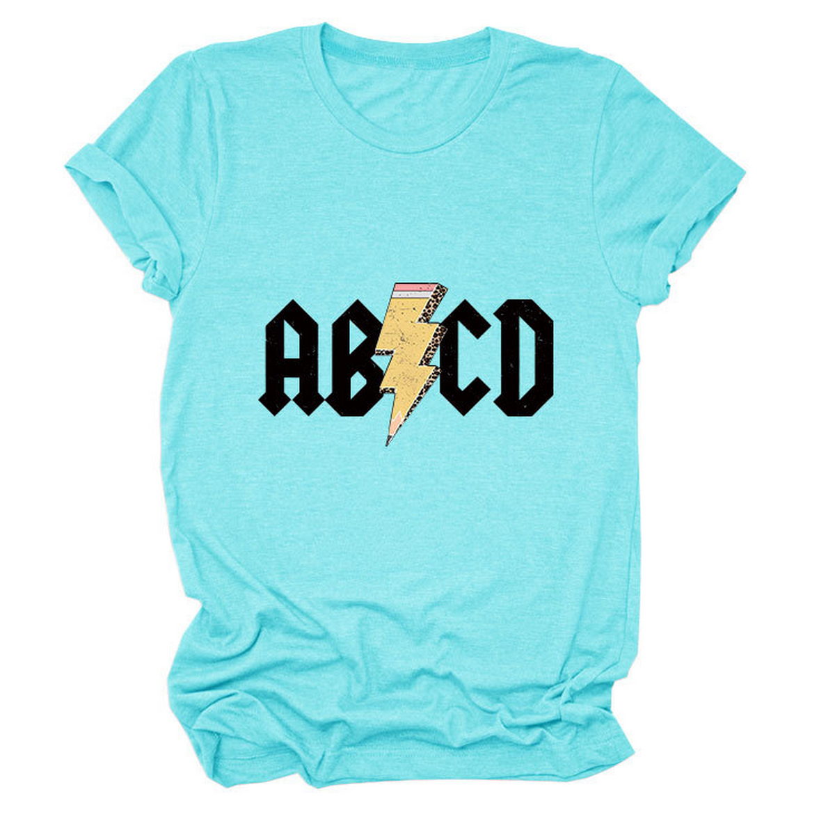 SUMMER NEW ARRIVAL PLUS SIZE TEE WITH LIGHTNING_CWTTS1476