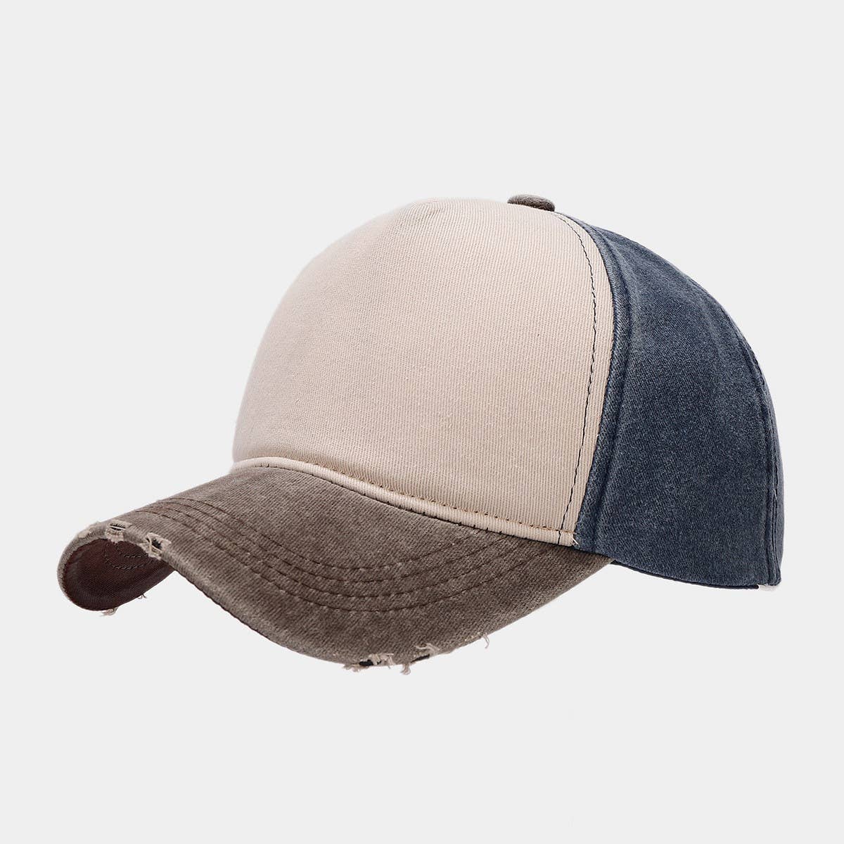 Washed Cotton Ripped Baseball Cap, Golf Style Cwah1568