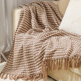 LIGHTWEIGHT COZY BRAIDED STRIPED THROW_CWMM0205