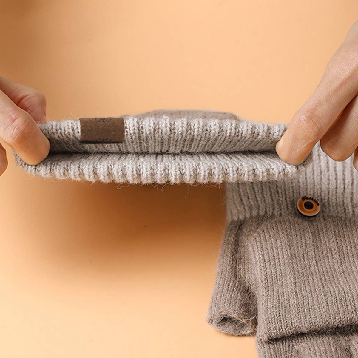 Winter Women'S Half Finger Flap Knit Gloves_Cwag0384