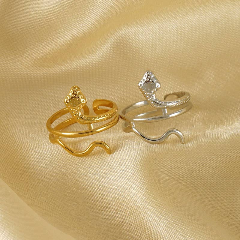 18K Stainless Steel Cold Wind Snake Ring_Cwaje2778