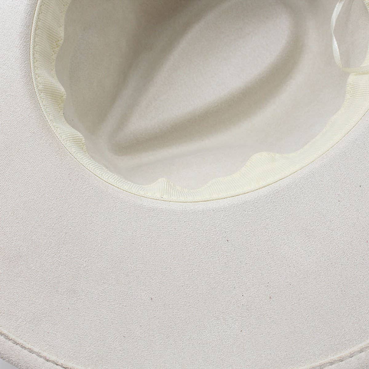 SUEDE HAT FLAT BRIM HAT FLAT BRIM GENTLEMAN HAT_CWAH2527