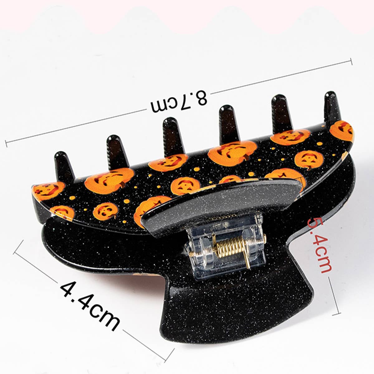 Pumpkin Ghost Acrylic Printed Halloween Clip