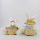 Easter Cute Bunny Decorative Doll Storage Basket_Cwmm3484