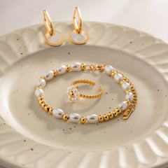 18K GOLD PEARL BRACELET NO FADE STAINLESS STEEL_CWAJE4667
