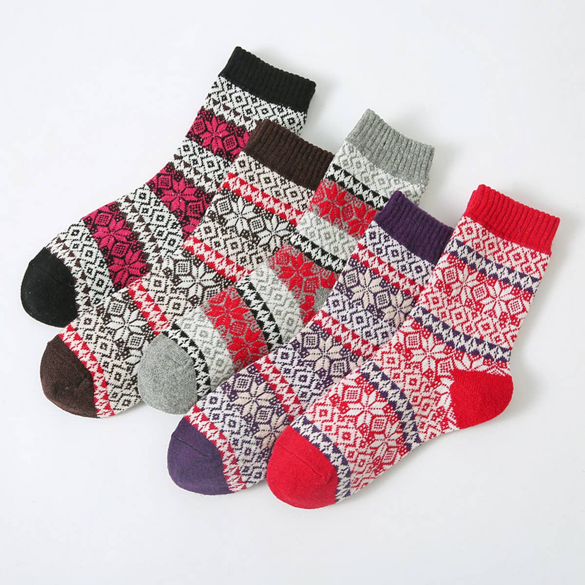 5 PCS WINTER THICKENED WARM WOOL SOCKS_CWMS0678