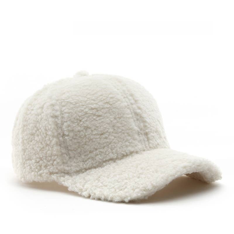 Vintage Fleece Baseball Cap Warm Winter Hat_Cwah04794