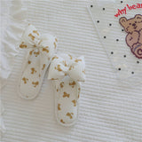 NEW BEAR BOWKNOT HOME SLIPPERS FOR WOMEN_CWMM2974
