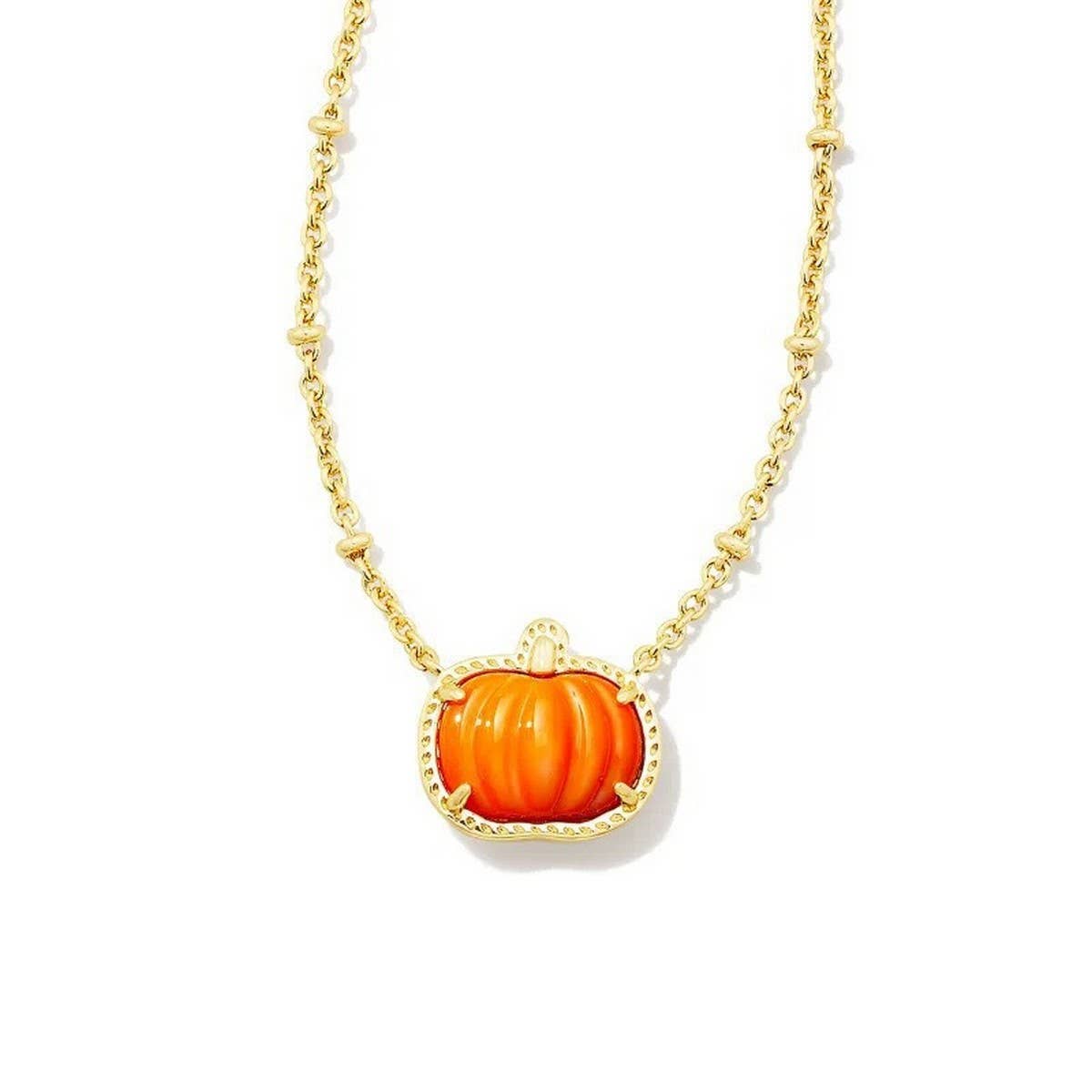New Personalized Pumpkin Texture Necklace_Cwmm3792