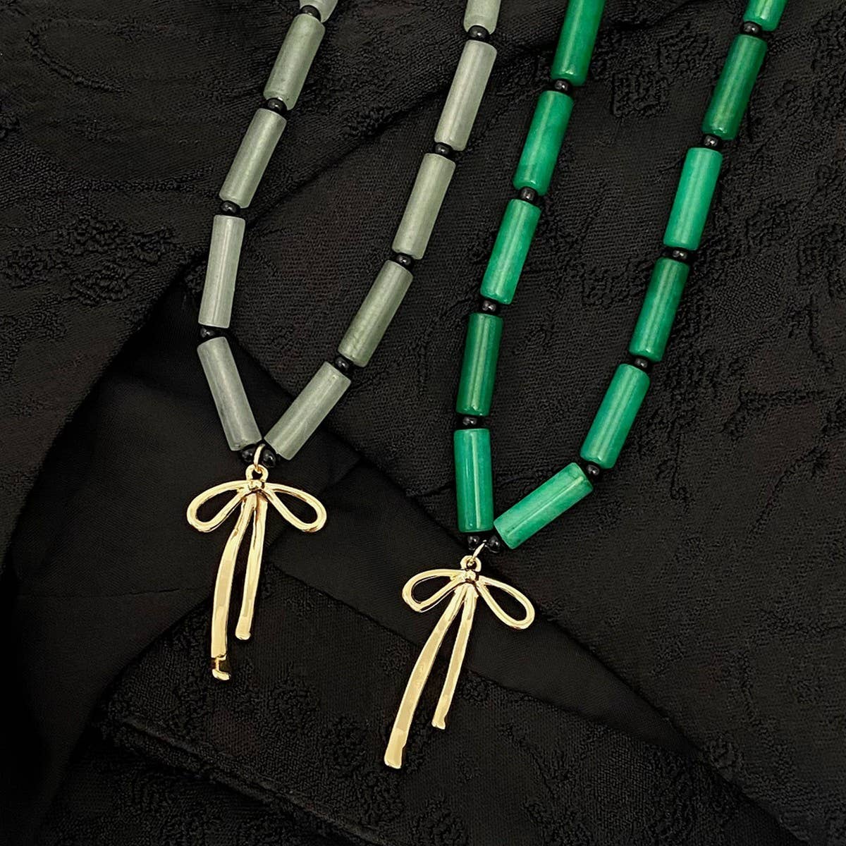 GREEN BAMBOO CHINESE STYLE NATURAL STONE NECKLACE_CWAJE3085