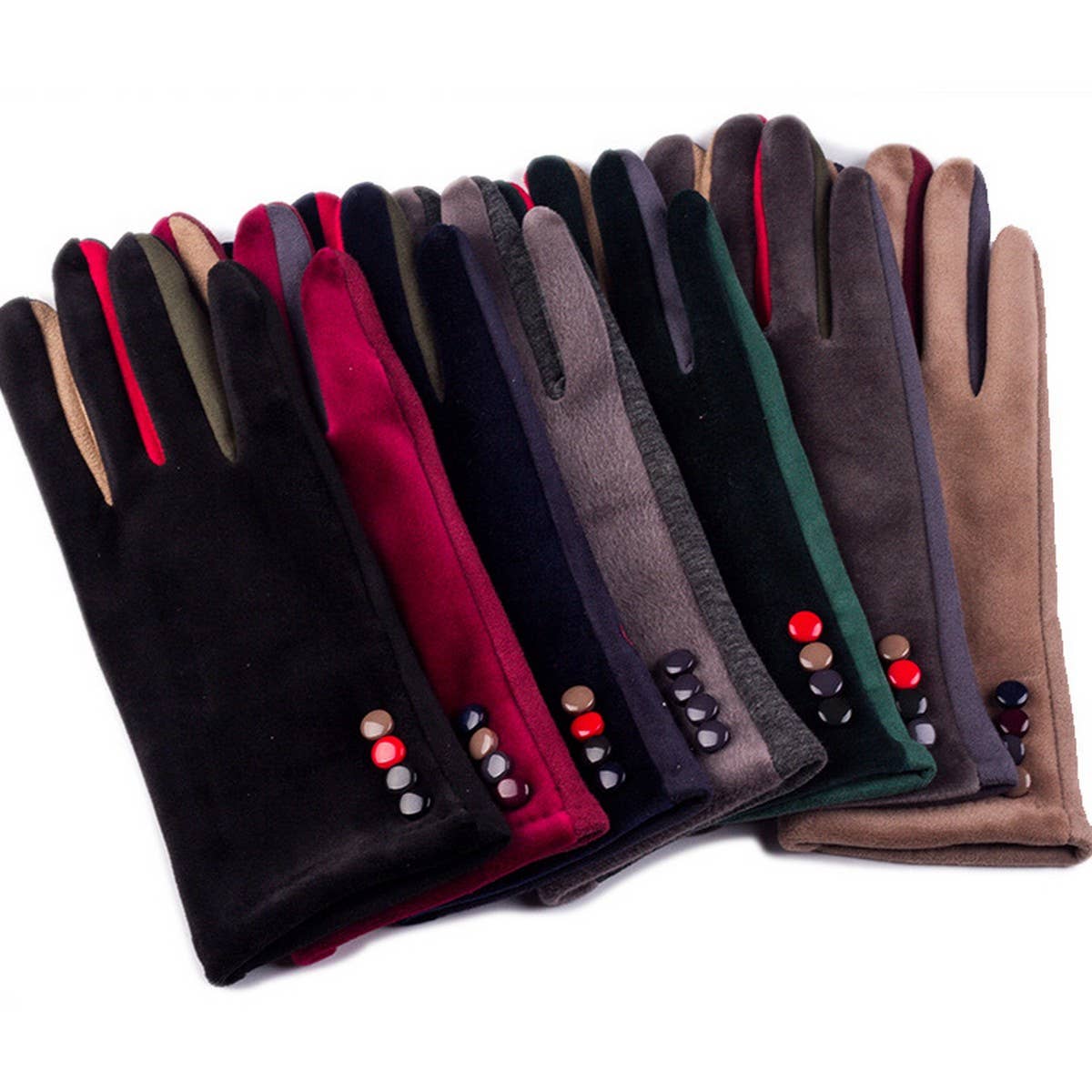 Fashionable Velvet Touch Screen Cycling Gloves_Cwmm1549