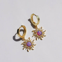 Trendy Colorful Sunflower Drop Earrings