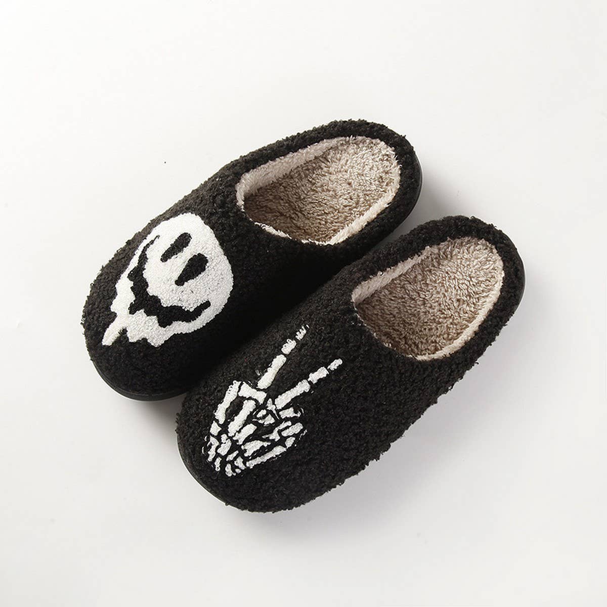 HALLOWEEN SKULL HAND WARM WINTER COTTON SLIPPERS_CWSHS0770