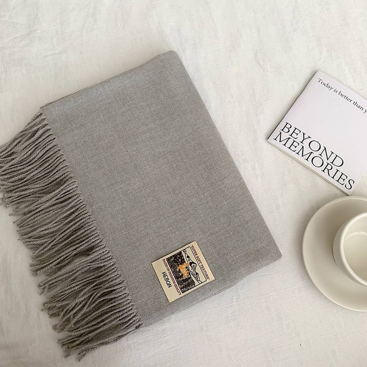 SOLID COLOR FAUX CASHMERE SCARF WINTER WRAP_CWASC2303