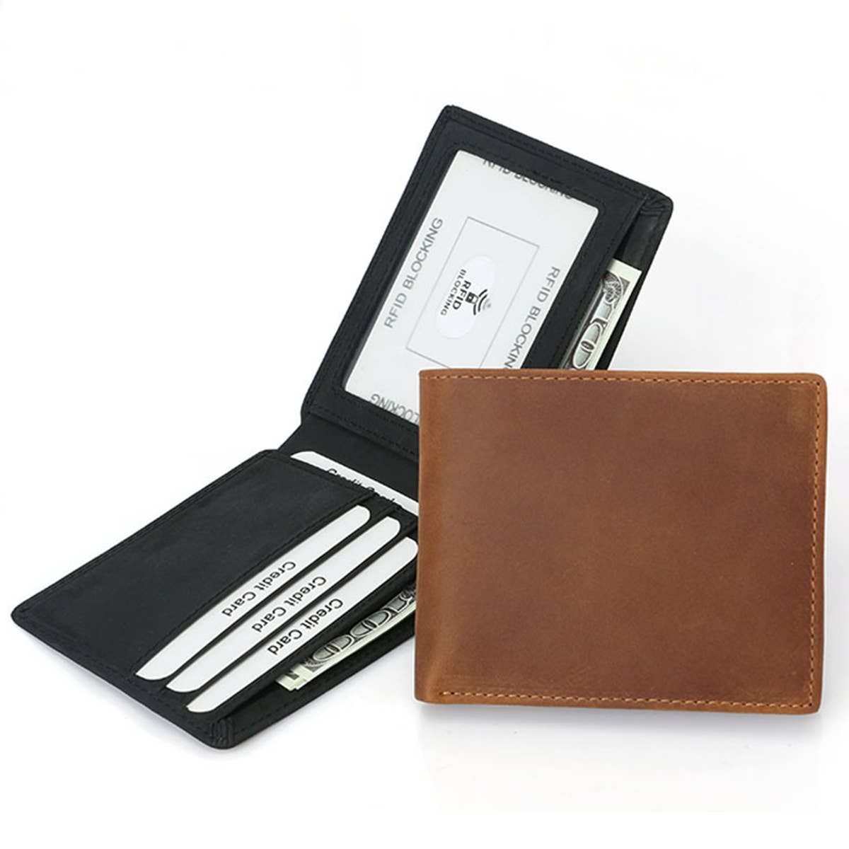 MEN RETRO FOLDABLE CARD WALLET_CWAB1332