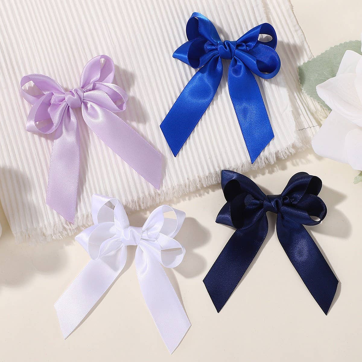 HANDMADE DOUBLE RIBBON BOW BABY HAIR CLIP_CWAHA6729