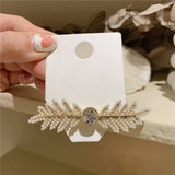LEAF PEARL HAIR CLIP SPRING FAIRY SIDE PIN_CWAHA4789