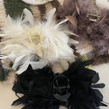 FRENCH OSTRICH FEATHER HAIR CLAW FLUFFY LARGE CLIP_CWAHA4017