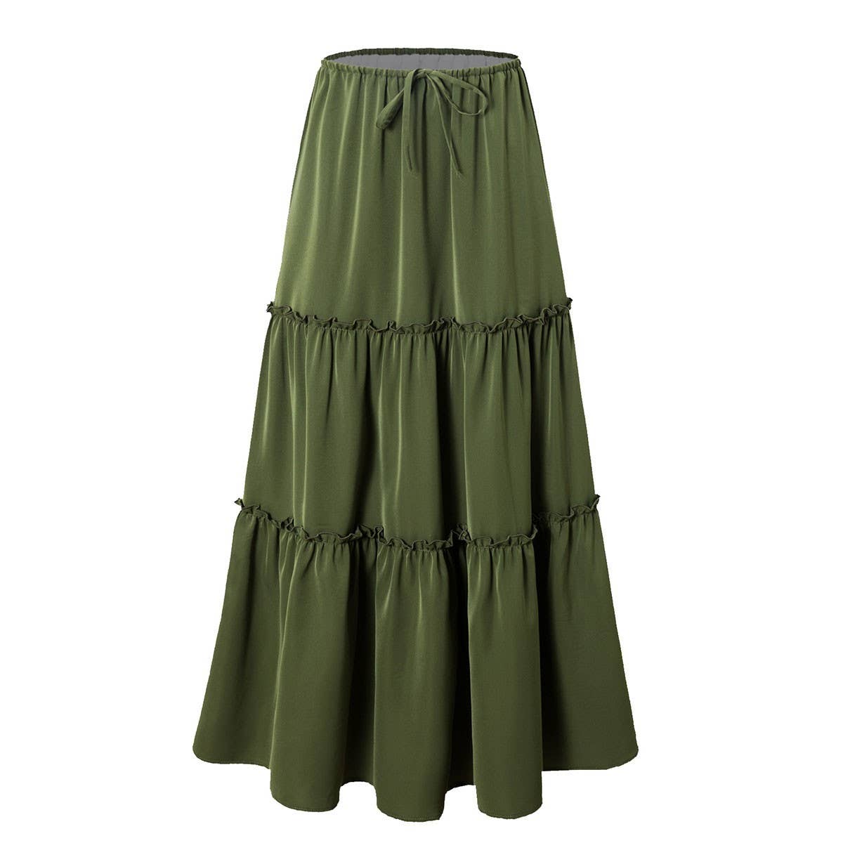 HIGH WAIST ELASTIC MAXI SKIRT WITH ADJUSTABLELACES_CWBSS0418
