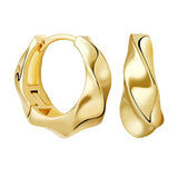 IRREGULAR CONVEX AND CONCAVE DESIGN ROUND EARRINGS_CWAJE1761