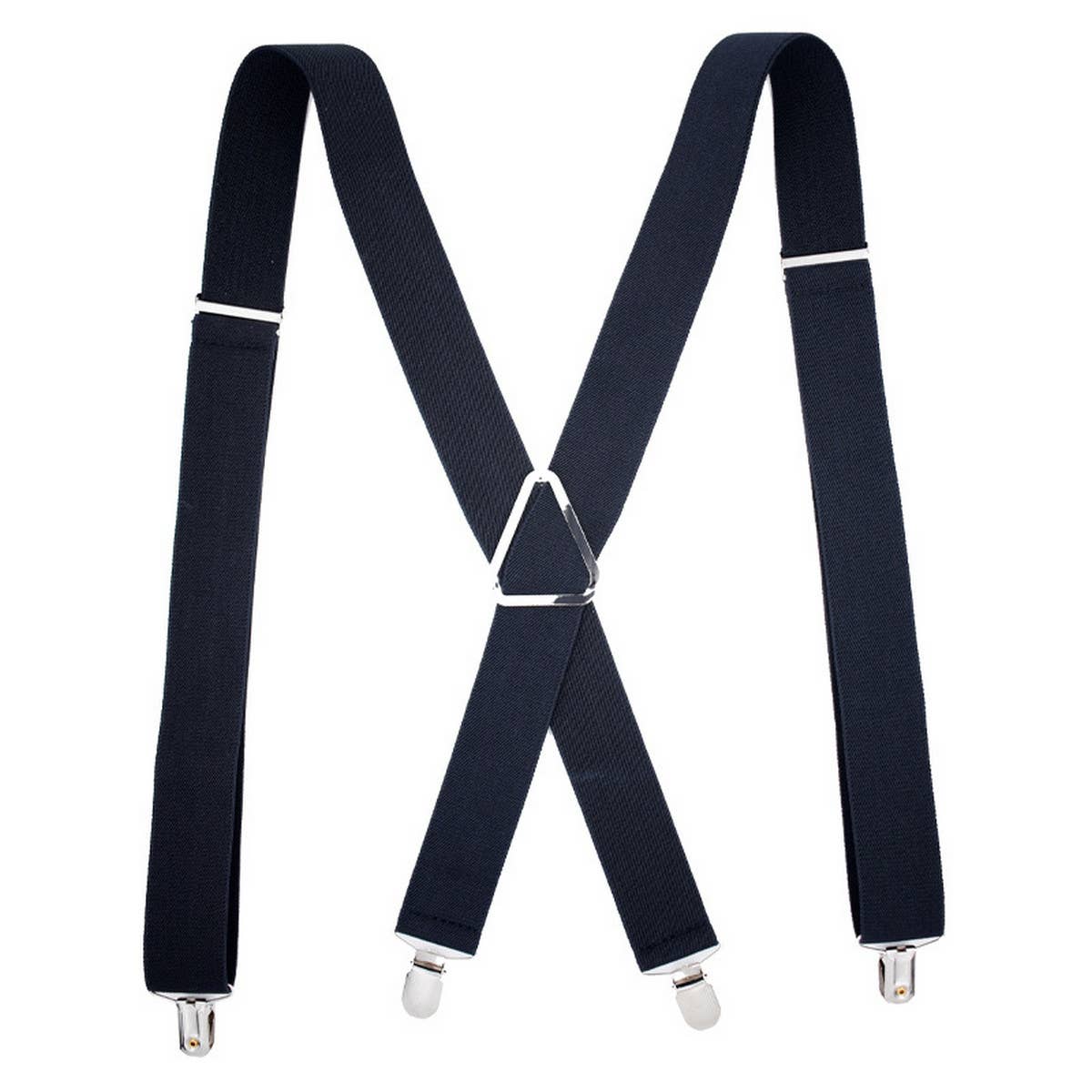 SOLID COLOR ELASTIC ADULT SUSPENDER CLIP_CWMM1110