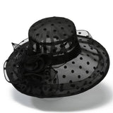FOLDABLE LARGE BRIM FLOWER SUN HAT_CWAH1493