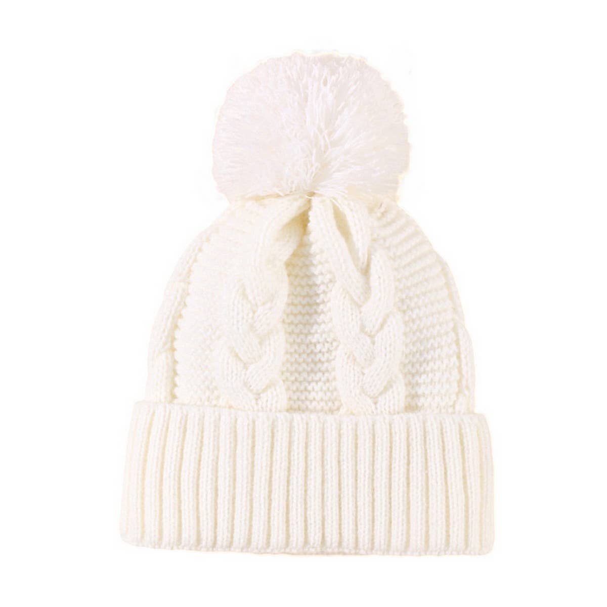 2024 NEW CHILDRENS SINGLE BALL TWIST KNITTED HAT_CWAH1741