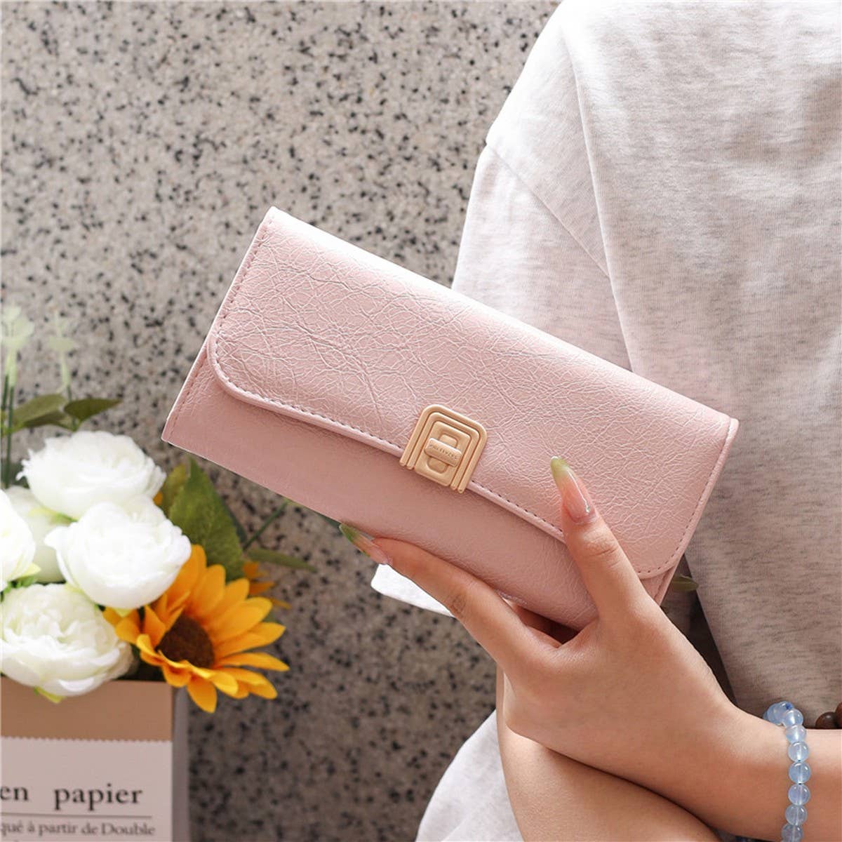 New Minimalist Large Long Wallet For Women_Cwab06252