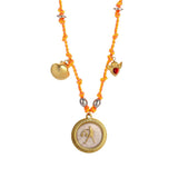 HANDMADE ZODIAC NECKLACE WITH ENAMEL CHARMS_CWMM8810
