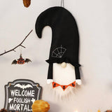 BLACK WHITE PLAID FACELESS GNOME FLAG WALL DECOR_CWAJE0540