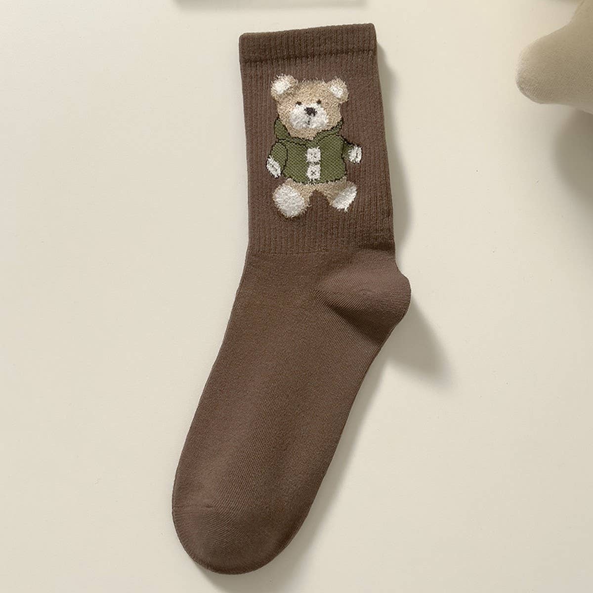 CUTE CARTOON BEAR WOMENS MID LENGTH SOCKS_CWMS1117
