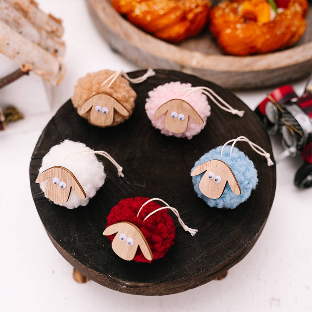 Cwmm2992_Christmas Creative Christmas Tree Lamb Pendant