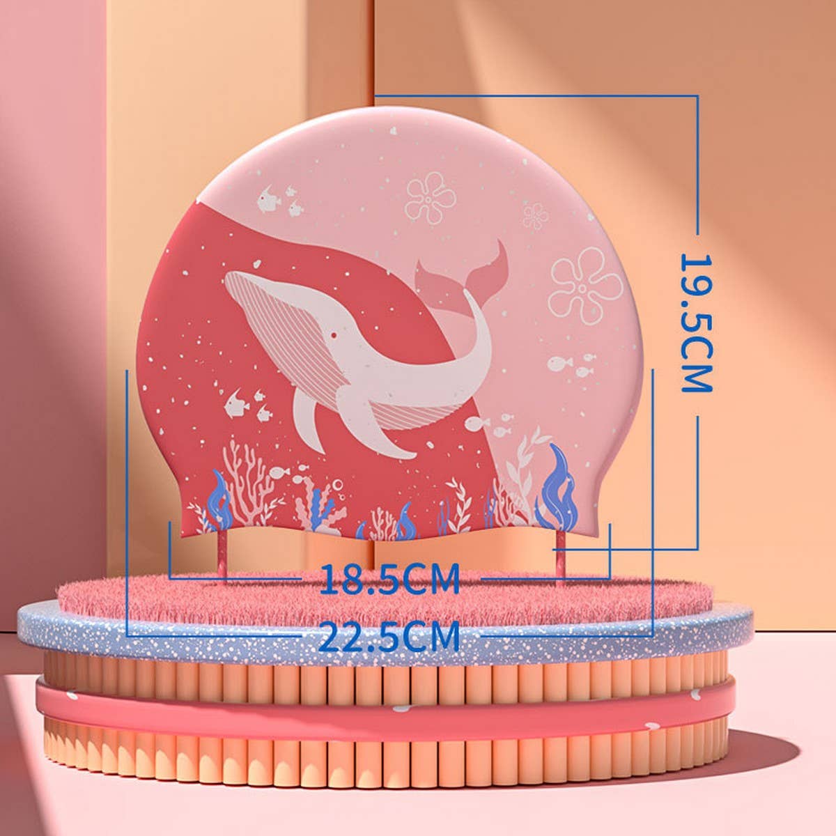 KIDS SILICONE SWIM CAP WATERPROOF CUTE CARTOON_CWMM6721