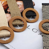 Cwabe0544_Vintage Braided Round Buckle Belts