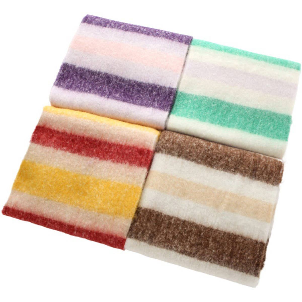 OLORFUL MOHAIR CHECKERED SCARF THICK WRAP_CWASC0167