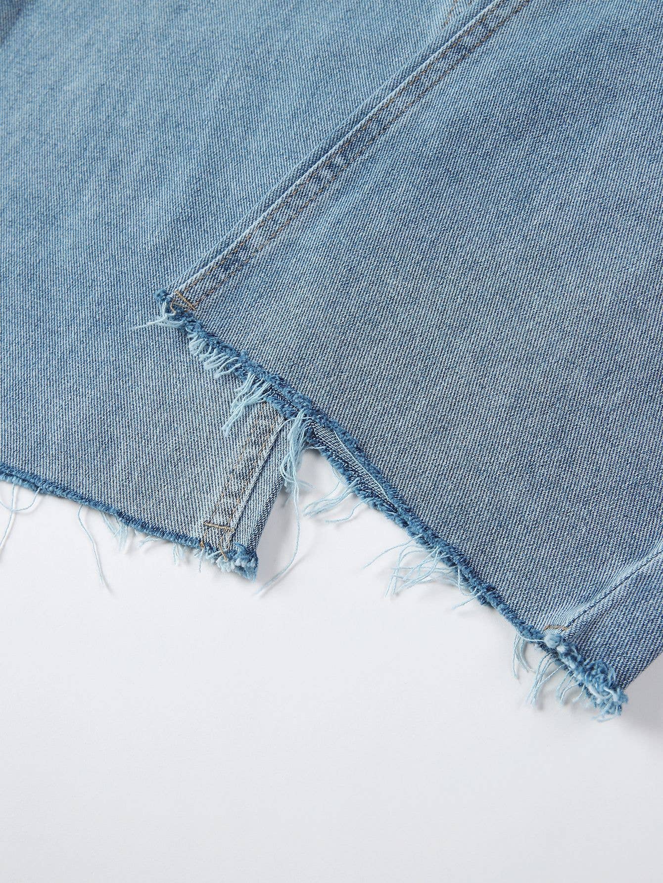 Solid Color Wide Leg Straight Leg Denim Pants