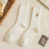 Winter Plush Bear Cute Pile Socks_Cwms1060