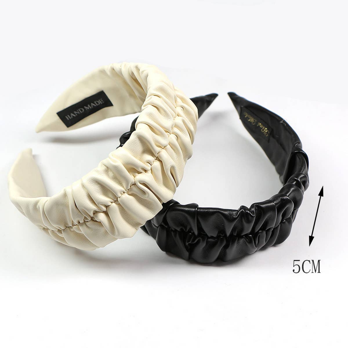 RETRO WIDE BRIMMED PLEATED HEADBAND_CWAHA0980